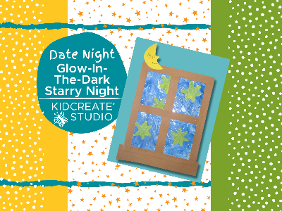 Kidcreate Studio - Oak Park. Date Night- Glow-in-the-Dark Starry Night (4-10 Years)